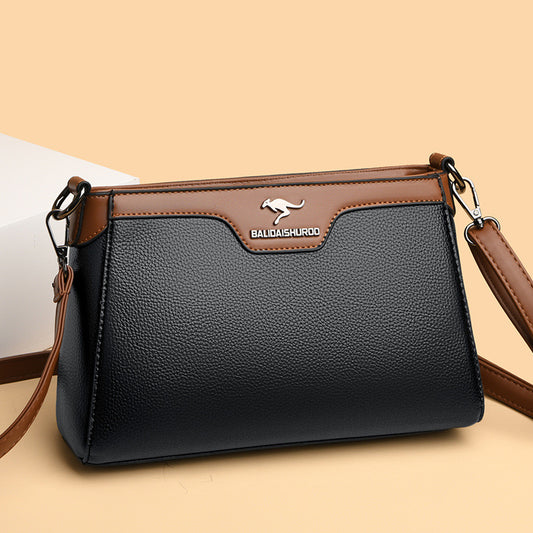One Shoulder Soft Leather Small Square Stitching Women's Cross-body Bag